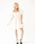 Broderie Bubble Sleeve Dress