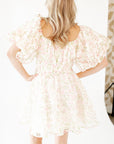 Broderie Bubble Sleeve Dress