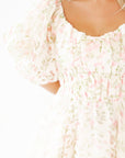 Broderie Bubble Sleeve Dress