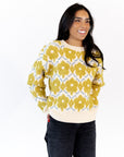 Heather Floral Crew Neck