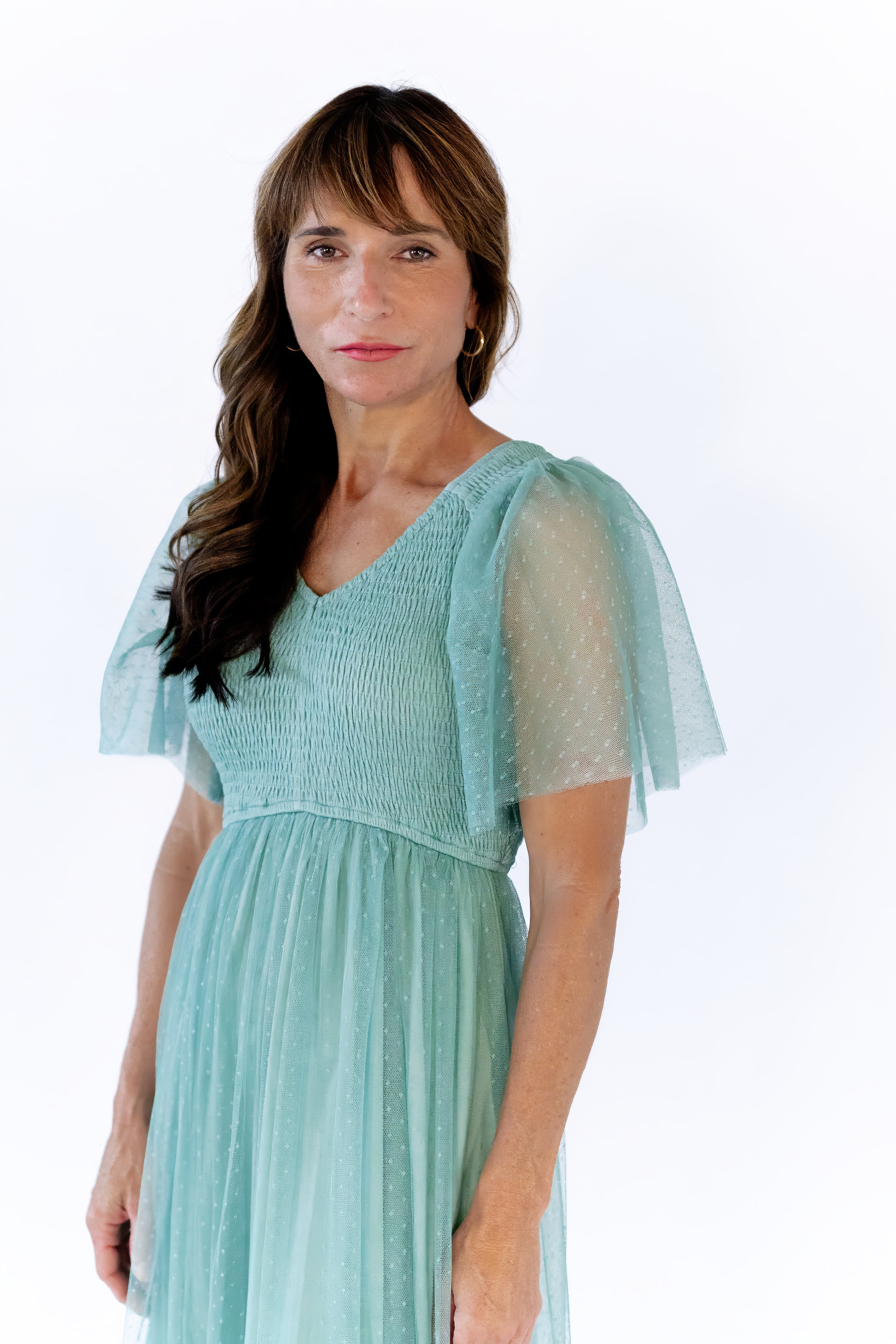 Celia Ruffled Mesh Dress · Sage Green – Twirl Boutique Celia Ruffled Mesh Dress · Sage Green – Twirl Boutique