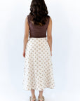Jenson Polka Dot Tie Skirt · Taupe