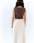 Jenson Polka Dot Tie Skirt · Taupe