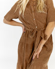 Leisel Corduroy Shirt Dress