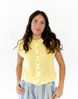 Vixi Button Up Top · Lemon