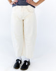 Tessa Off-White Barrel Jeans