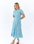 Joy Scalloped Lace Dress · Teal