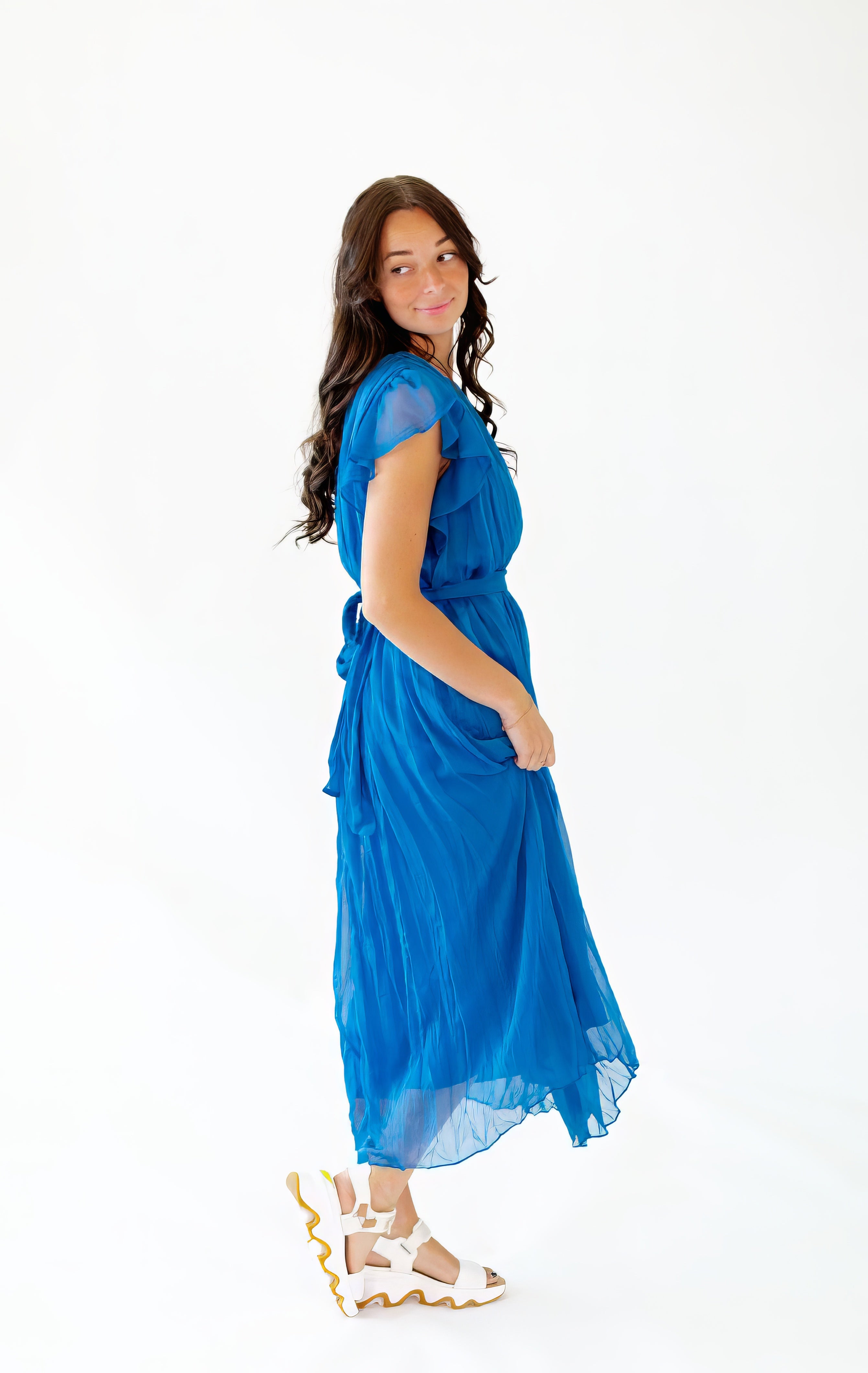 Angelica Chiffon Layered Waist Tie Dress
