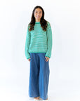 Jenny Cozy Stripe Sweater · Green
