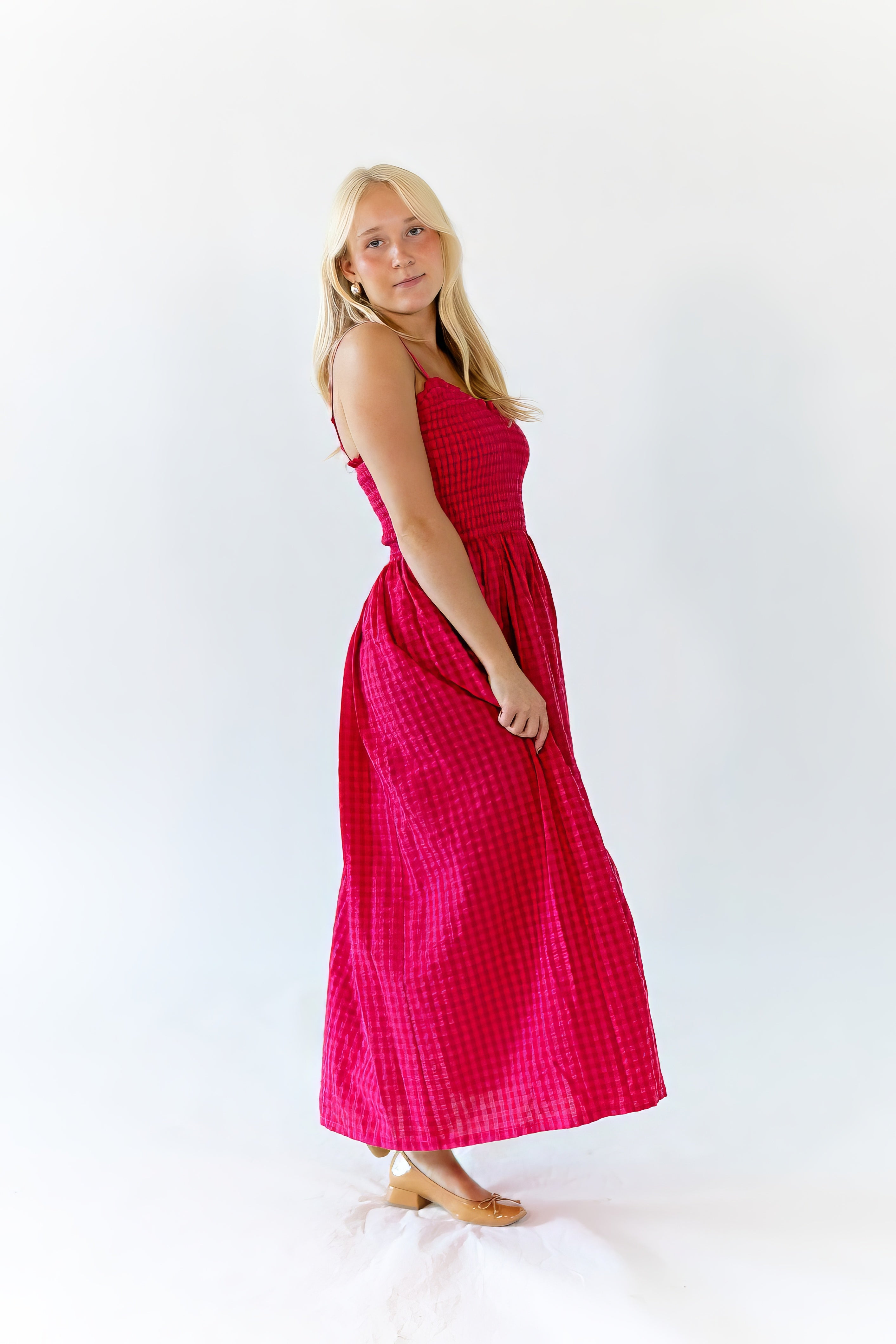 Tomas Sweetheart Gingham Midi