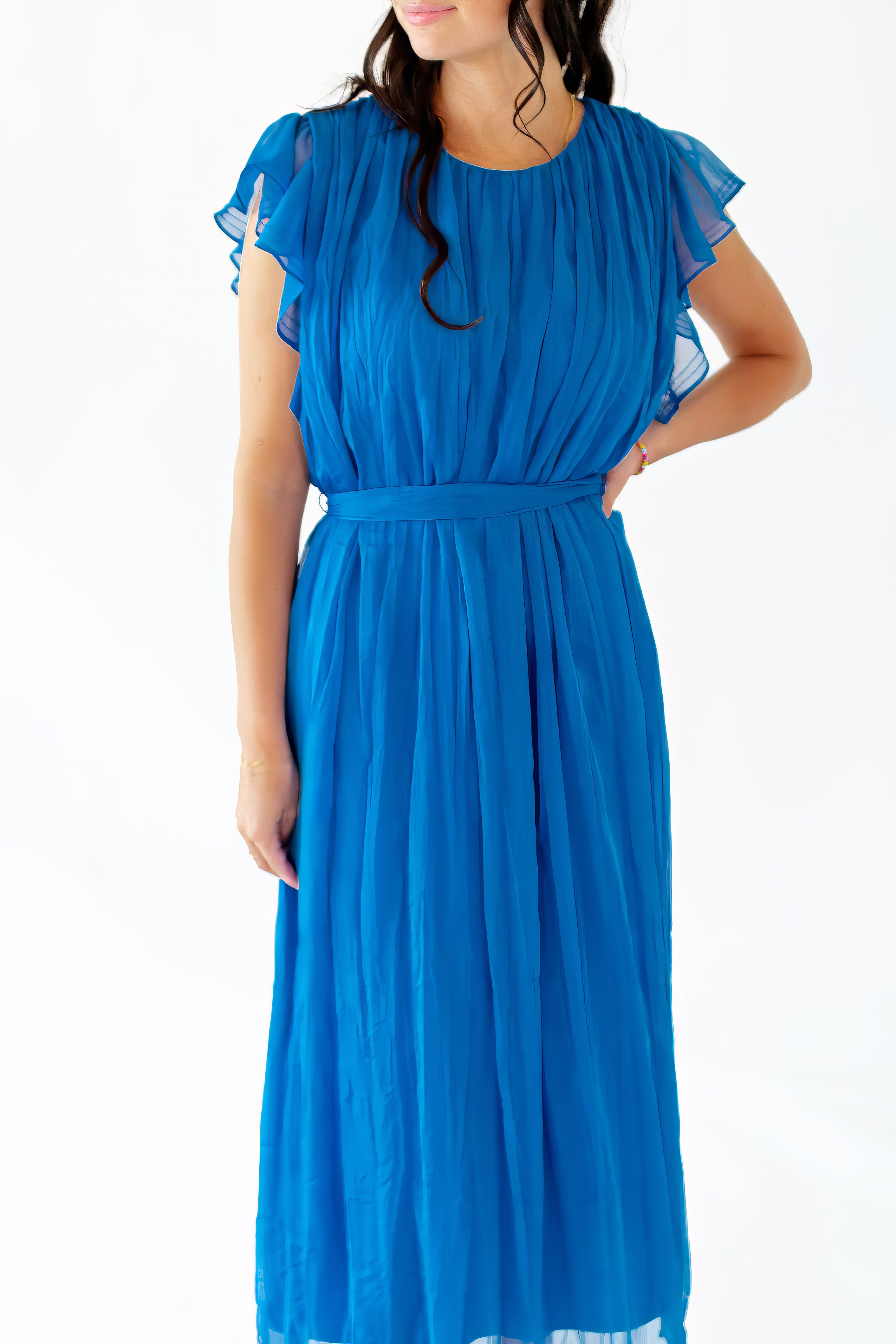 Angelica Chiffon Layered Waist Tie Dress