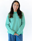 Jenny Cozy Stripe Sweater · Green