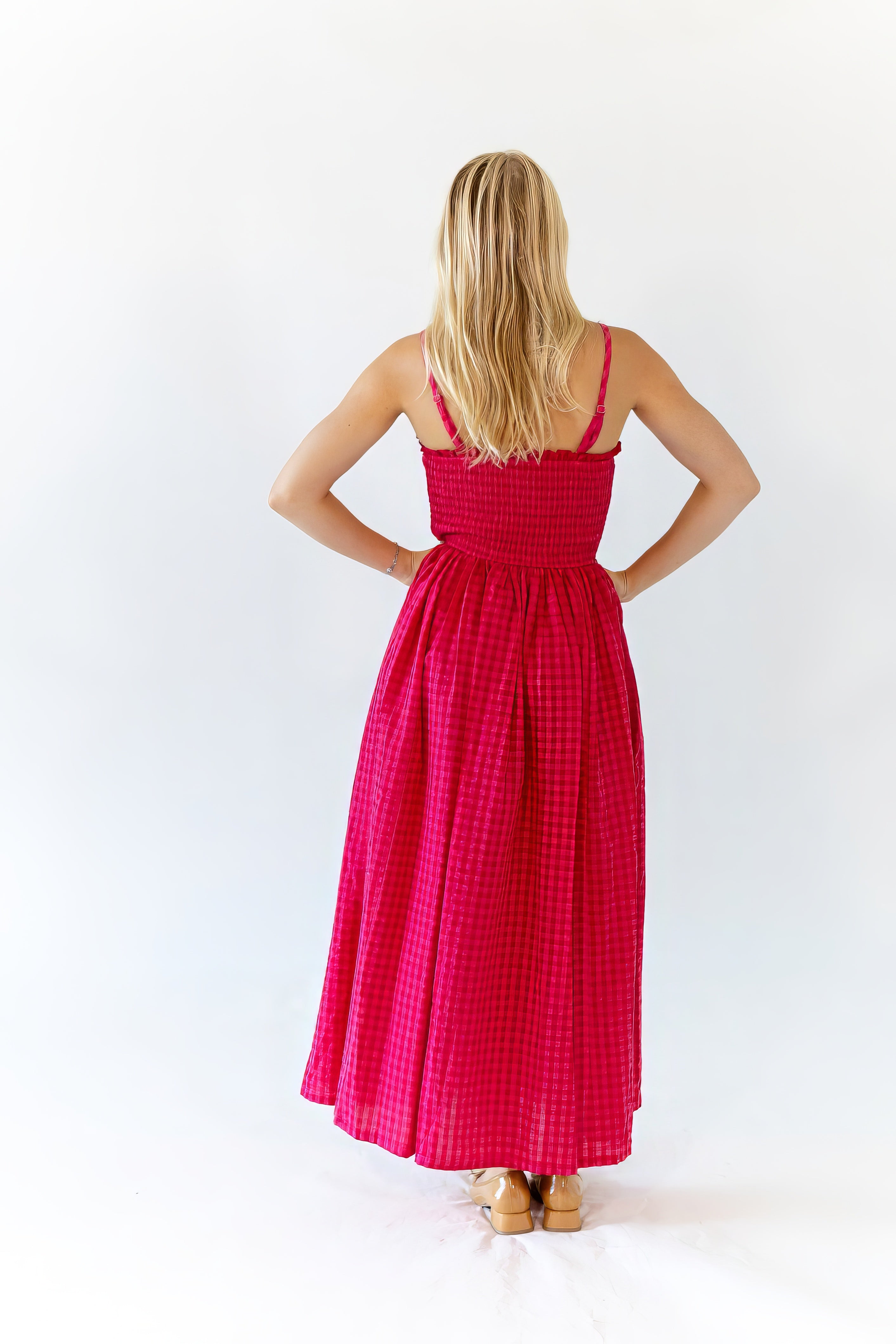 Tomas Sweetheart Gingham Midi