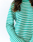 Jenny Cozy Stripe Sweater · Green