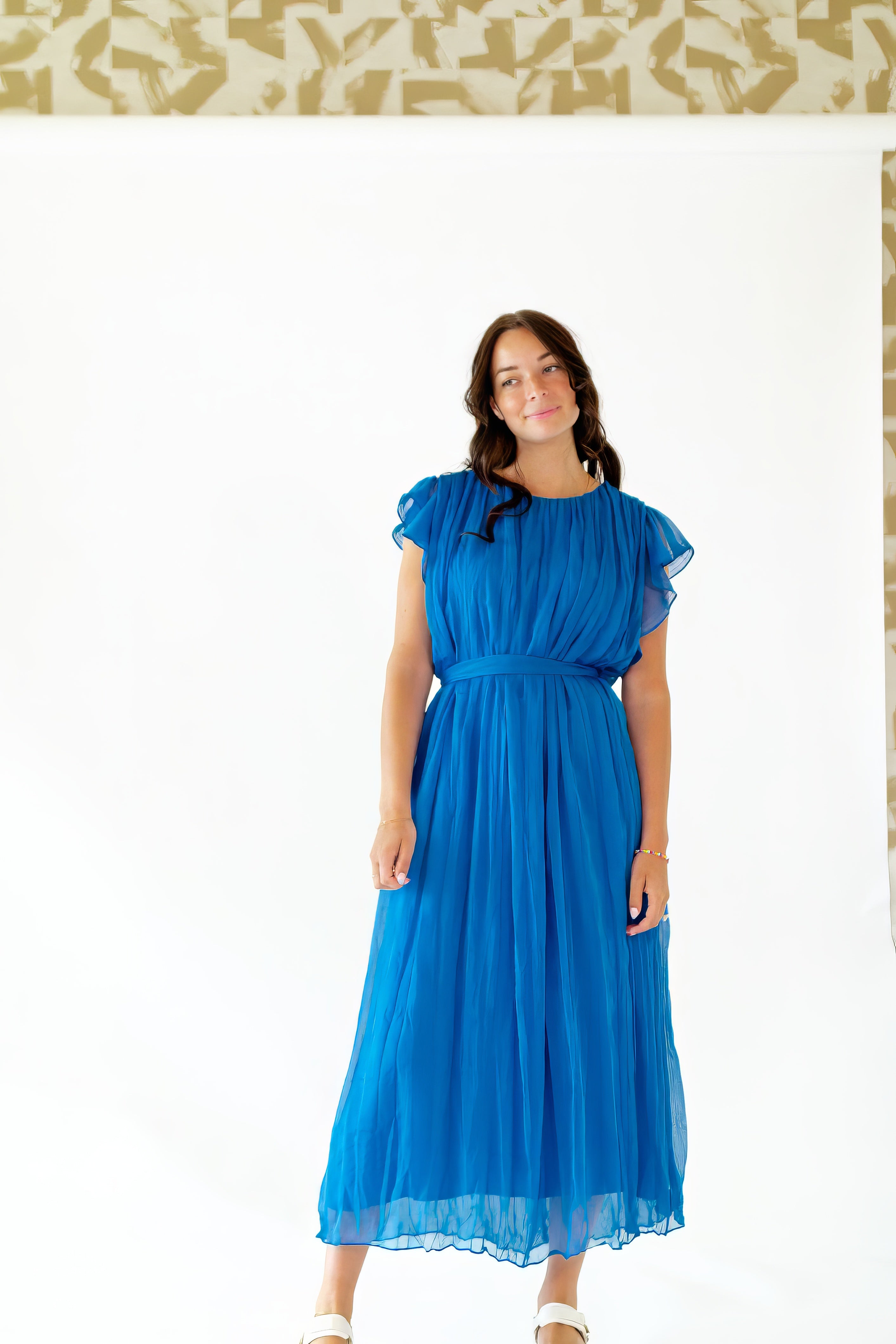 Angelica Chiffon Layered Waist Tie Dress