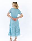 Joy Scalloped Lace Dress · Teal