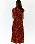 Stone Floral Button Up Dress