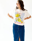 Ty Front Slit Denim Skirt