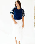 Georgette Floral Textured Skirt