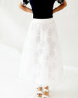 Georgette Floral Textured Skirt