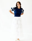 Georgette Floral Textured Skirt