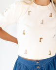Cowgirl Embroidered Knit
