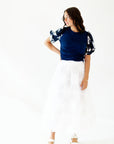 Georgette Floral Textured Skirt