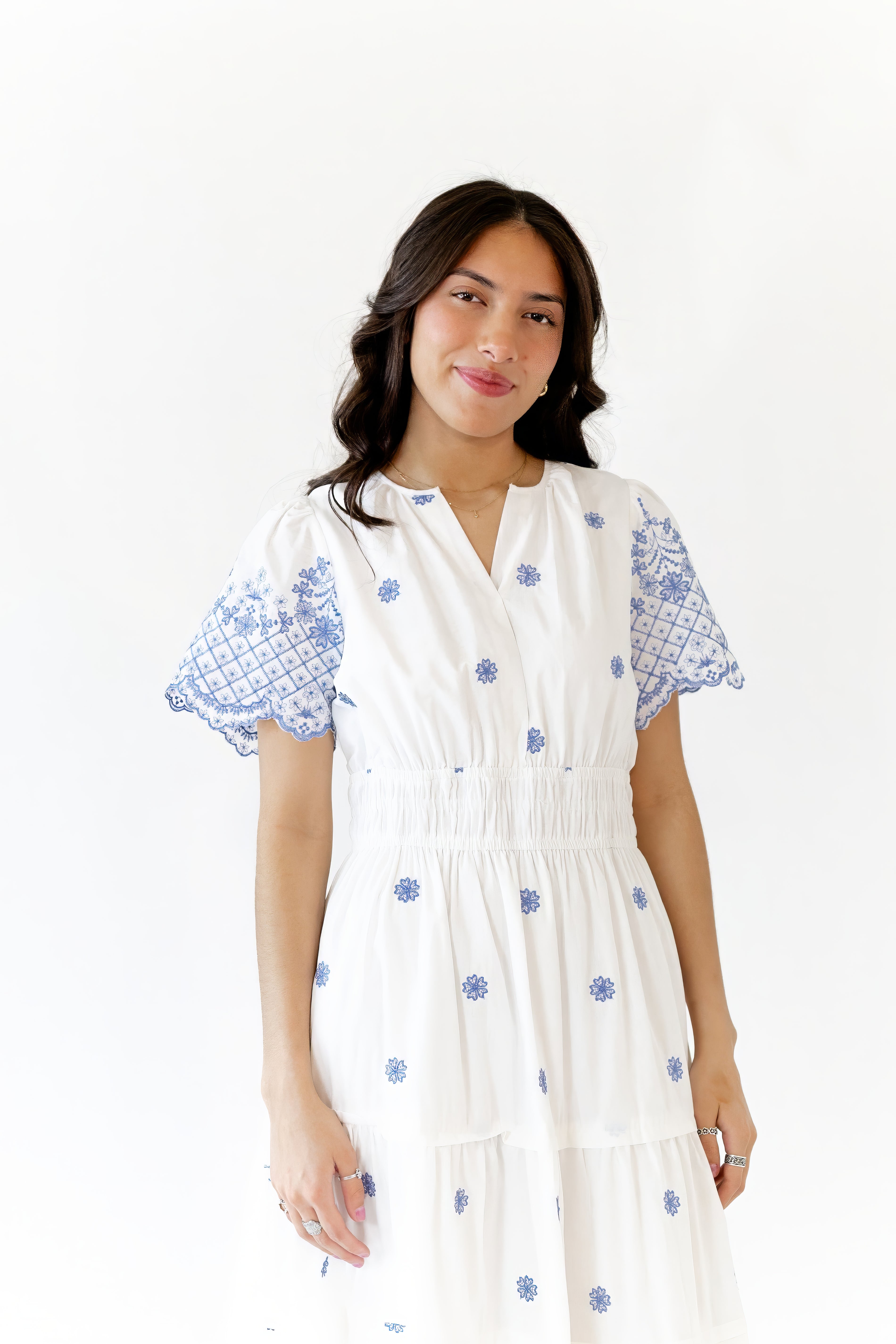 Christie Embroidered Floral Dress – Twirl Boutique