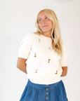 Cowgirl Embroidered Knit