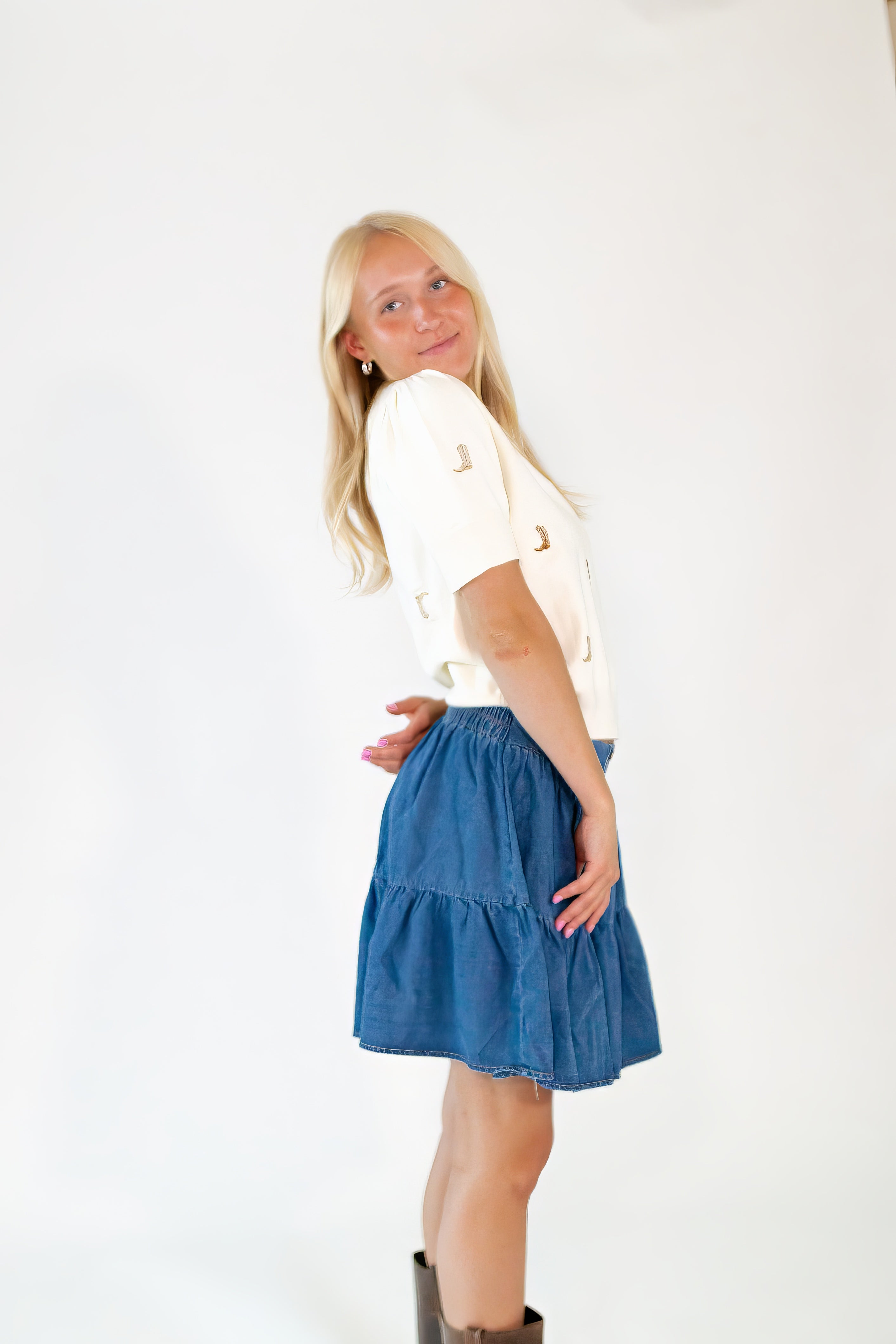 Cowgirl Embroidered Knit