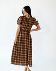Sunny Plaid Midi Dress