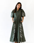 Forest Embroidered Maxi Dress