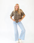 Ritchie Waffle Knit Leopard Top