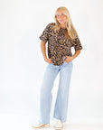 Ritchie Waffle Knit Leopard Top