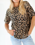 Ritchie Waffle Knit Leopard Top