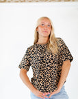 Ritchie Waffle Knit Leopard Top