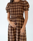 Sunny Plaid Midi Dress