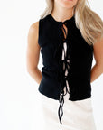 Lucia Tie Front Sweater Vest