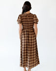 Sunny Plaid Midi Dress