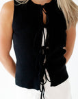 Lucia Tie Front Sweater Vest