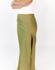 Kiwi Satin Maxi Skirt