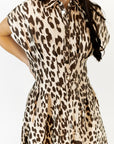 Anniken Leopard Print Midi Dress