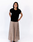 Quenton Pleated Midi Skirt