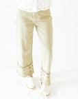Eriana Eyelet Hem Pants