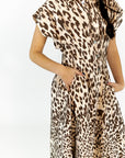 Anniken Leopard Print Midi Dress