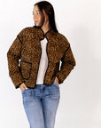 Bexley Cheetah Print Bomber Jacket