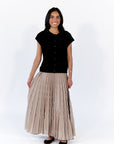 Quenton Pleated Midi Skirt