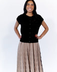 Quenton Pleated Midi Skirt
