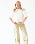 Eriana Eyelet Hem Pants