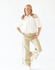 Eriana Eyelet Hem Pants